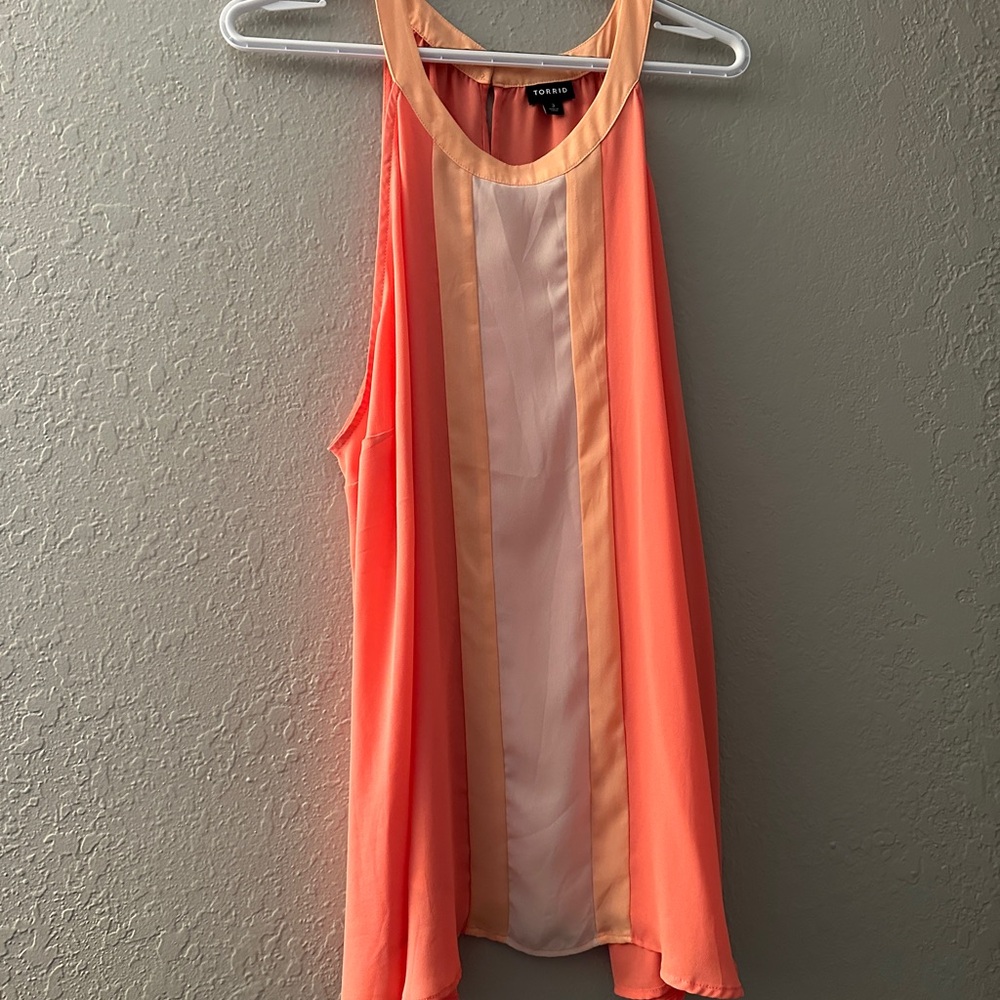 Torrid Pink Georgette Tank Top